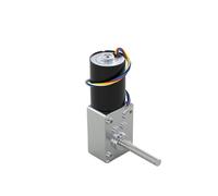 Réducteur d'inversion Moteur à réduction CC sans balais à turbine à axe long fileté et à vis sans fin 12V/24V, marche avant et arrière(12RPM,12V Bracket Motor)