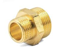 Réducteur Double Mamelon MM 1/2"x3/8" - Laiton CuZn40Pb2 - Mamelon Réducteur Mâle-Mâle - 10 Bar