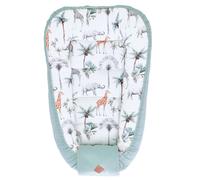 Cocon bébé matelassé nid réducteur de lit safari, vert, gris, blanc TU