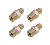Réducteur Raccords De Tuyau - Réducteur Mamelon Hexagonal - 1/4 X 3/8 BSP Adaptateur Mâle Zinc Finition Placage 4 Pcs