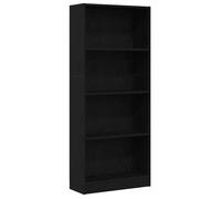 Réduction - Bibliothèque en bois，Meuble Étagère - en chêne noir - 60 x 24 x 143 cm - En bois reconstitué @37741