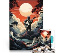 Réduction du Stress intéressante Jouer de la Guitare dans Les Montagnes Puzzle 1000 pièces pour Adolescents 50x75cm Décoration Parfaite