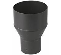 Réduction émail noir mat pour pellets - femelle 150 mm réduit mâle 80 mm TEN