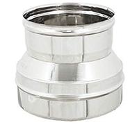 Réduction en inox pour cannes à fumée Diamètre mâle M 100 Femelle F 80 mm