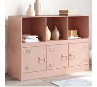 Réduction FR - Buffet Bas enfilade - Commode salon rose 99x39x73 cm - en acier -999252