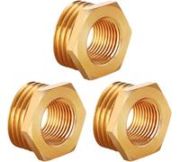 Réduction G1/2"" à G1"" en laiton,2 pièces Rallonge de réduction G1/2"" extérieur(Ø20,3mm) x G1"" intérieur(Ø30,5mm),Mamelon à manchon réduit F/M avec joint en caoutchouc