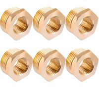 Réduction G1/2"" à G1"" en laiton,2 pièces Rallonge de réduction G1/2"" extérieur(Ø20,3mm) x G1"" intérieur(Ø30,5mm),Mamelon à manchon réduit F/M avec joint en caoutchouc