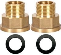 Réduction G1/2"" à G1"" en laiton,2 pièces Rallonge de réduction G1/2"" extérieur(Ø20,3mm) x G1"" intérieur(Ø30,5mm),Mamelon à manchon réduit F/M avec joint en caoutchouc
