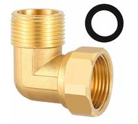 Réduction G1/2"" à G1"" en laiton,2 pièces Rallonge de réduction G1/2"" extérieur(Ø20,3mm) x G1"" intérieur(Ø30,5mm),Mamelon à manchon réduit F/M avec joint en caoutchouc