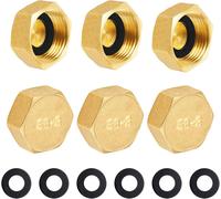 Réduction G1/2"" à G1"" en laiton,2 pièces Rallonge de réduction G1/2"" extérieur(Ø20,3mm) x G1"" intérieur(Ø30,5mm),Mamelon à manchon réduit F/M avec joint en caoutchouc