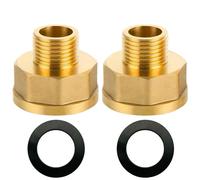 Réduction G1/2" à G1" en laiton,2 pièces Rallonge de réduction G1/2" extérieur(Ø20,3mm) x G1" intérieur(Ø30,5mm),Mamelon à manchon réduit F/M avec joint en caoutchouc