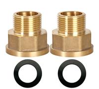 Réduction G3/4" à G1" en laiton,2 pièces Rallonge de réduction G3/4" extérieur(Ø25,7mm) x G1" intérieur(Ø30,5mm),Mamelon à manchon réduit F/M avec joint en caoutchouc
