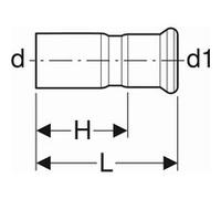 Réduction Mapress Acier Carbone avec tube d'emboîtement - 223