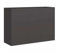 Réduction - Jardinière - bac à fleurs - Moderne, noir 120x40x80 cm acier laminé à froid Grand501