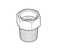 réduction mamelon Dornbracht - complet 9024030110090 G1/2-Ix1/2NPT- A