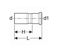 Réduction Mapress Acier Carbone avec tube d'emboîtement - 223