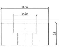 Réduction pour matrice dia. extérieure 60 mm avec dia. intérieure 30 mm pour raccord matrices avec dia. ext. 30 mm Mubea MBMR2