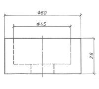 Réduction pour matrice dia. extérieure 60 mm avec dia. intérieure 45 mm pour raccord matrices avec dia. ext. 45 mm Mubea MBMR3