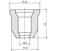 Réduction pour poinçon dia. ext. 46 mm pour poinçons dia. ext. 20 mm de dia. 3 mm à 15 mm+ insertion Mubea MBPR2