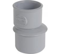 Réduction extérieure excentrée MF PVC pour tube d'évacuation gris - Ø 80/75 mm