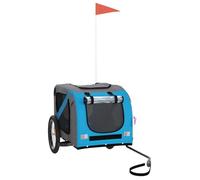 Réduction - Remorque de vélo Chariot de vélo en jogger / poussette - pour animaux de compagnie bleu et gris @FR714382