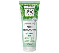 Réduisez les pellicules dès le premier usage avec le shampoing antipelliculaire au thé vert bio SO'BIO ETIC, format 250mL, sans sulfate ni silicone - Lot de 3