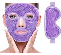 Réduit les gonflements chauds et froids du visage,élimine les cernes sous les yeux et atténue les cernes,soulage les maux de tête,illumine la peau(masque pour le visage violet+masque pour les yeux)