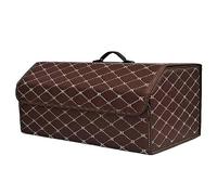 REDVIT Organisateur de Coffre de Voiture Sacs pour Mercedes Benz V Class V220d V250d V300d, Cuir Organisateur Coffre Voiture Sac de Coffre de Voiture Pliable Rangement Coffre de Voiture,XL-Coffee