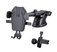 REDVIT Support Telephone Voiture pour BMW M3 E30 E36 E46 E92 E93, Ventouse Puissante Porte Telephone Voiture Rotatif à 360 degrés Accroche Telephone Voiture Tableau de Bord,M-Black