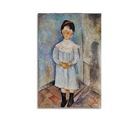 RedVos Poster jeunesse par Amedeo Modigliani - Impression sur toile - Idée cadeau - Esthétique - 20 x 30 cm