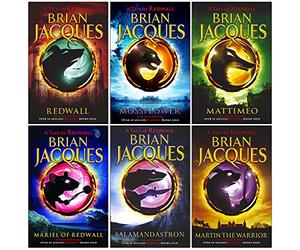 Redwall Book Series 1 to 6 Books Collection Set By Brian Jacques (Redwall, Mossflower, Mattimeo, Mariel Of Redwall, Salamandastron, Martin the Warrior)
