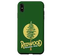 Redwood National Park Retro Vibe Distressed Tree Graphic Coque pour iPhone XS Max