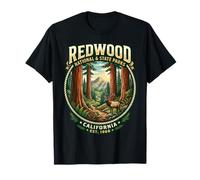Redwood National & State Parks California Badge Vintage en Forme d'élan T-Shirt