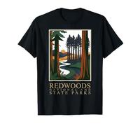 Redwoods National and State Parks Art de Voyage Vintage T-Shirt