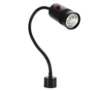Redxiao La Base magnétique de la lumière LED, Lampe réglable de de Machine-Outil de Tour Allume l'argent de lumière de Machine de bâti magnétique Argent 7W 110-220V