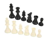 Redxiao Pièces d'échecs internationales, pièces d'échecs Noires/Blanches, échecs internationaux, Plastique PP 75mm pour Relation Intime Enfants Adultes Enfants Cadeau de(Without Checkerboard)