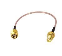 RedYutou Câble d'extension d'antenne WiFi RP-SMA mâle vers RP-SMA femelle - Câble RG316 de 30 cm pour routeur WiFi, caméra IP de sécurité, moniteur, mini PCIE