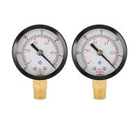 Reeatel 2 manomètres - 0- 30 InHg 0 - -1 bar Mini manomètre de pression d'air Baromètre Mètres Jauge sous vide Noir