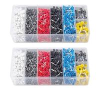 Reeatel Kit de 3 800 embouts de fil AWG 22-10 - Connecteur de terminal isolé pour câble électrique