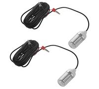 Reeatel Lot de 2 leurres de pêche 12 V vert clair 108 pièces LED pour pêche sous-marine Attire les crevettes Krill
