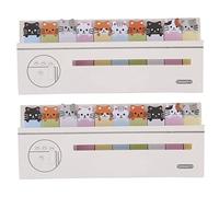 Reeatel Lot de 2 marque-pages autocollants en forme d'animal de dessin animé