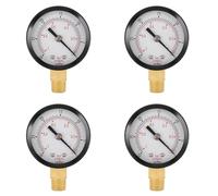 Reeatel Lot de 4 manomètres - 0 - 30 inHg 0 - 1 bar Mini manomètre de pression atmosphérique Baromètre Mètres Jauge à vide Double échelle