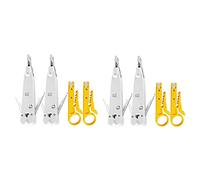 Reeatel Lot de 4 outils de poinçonnage IDC RJ45 RJ11 Cat5E Cat6 pour câble de téléphonie réseau télécom