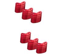 Reeatel Lot de 60 tendeurs de corde en alliage d'aluminium, tendeurs de corde de , ajusteurs de corde de , ajusteurs de corde de , rouge