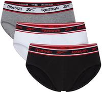 Reebok 3 Pack Mens Briefs Noir/Blanc/Gris Grand Male