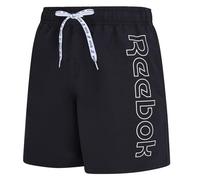 Reebok Abbot Short de Bain pour Homme à séchage Rapide avec Doublure en Maille, Taille élastique et Poches latérales, Noir, XL