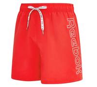 Reebok Abbot Short de Bain pour Homme à séchage Rapide avec Doublure en Maille, Taille élastique et Poches latérales, Rouge Sport, L