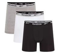 Reebok Ainslie Lot de 3 Boxers de Sport pour Homme Noir/Blanc/Gris Chiné sous-vêtement, Black/White/Grey Marl