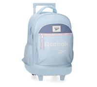 Reebok Andrew, sac à dos d'école, sac à dos bleu et rose, en polyester, bretelles larges, ergonomiques et rembourrées, plusieurs compartiments, par Joumma Bags