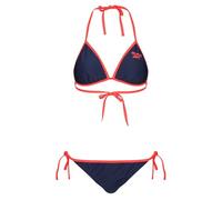 Reebok Bikini Deux pièces pour Femme Ensemble, Bleu Marine/Rouge